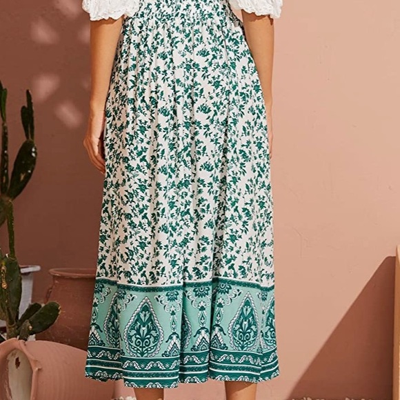 FLORAL print Maxi skirt - Picture 2 of 4